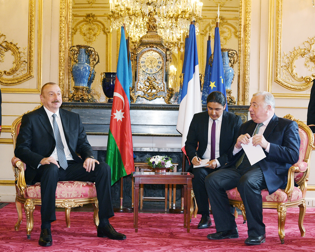 Ilham Aliyev met with President of French Senate