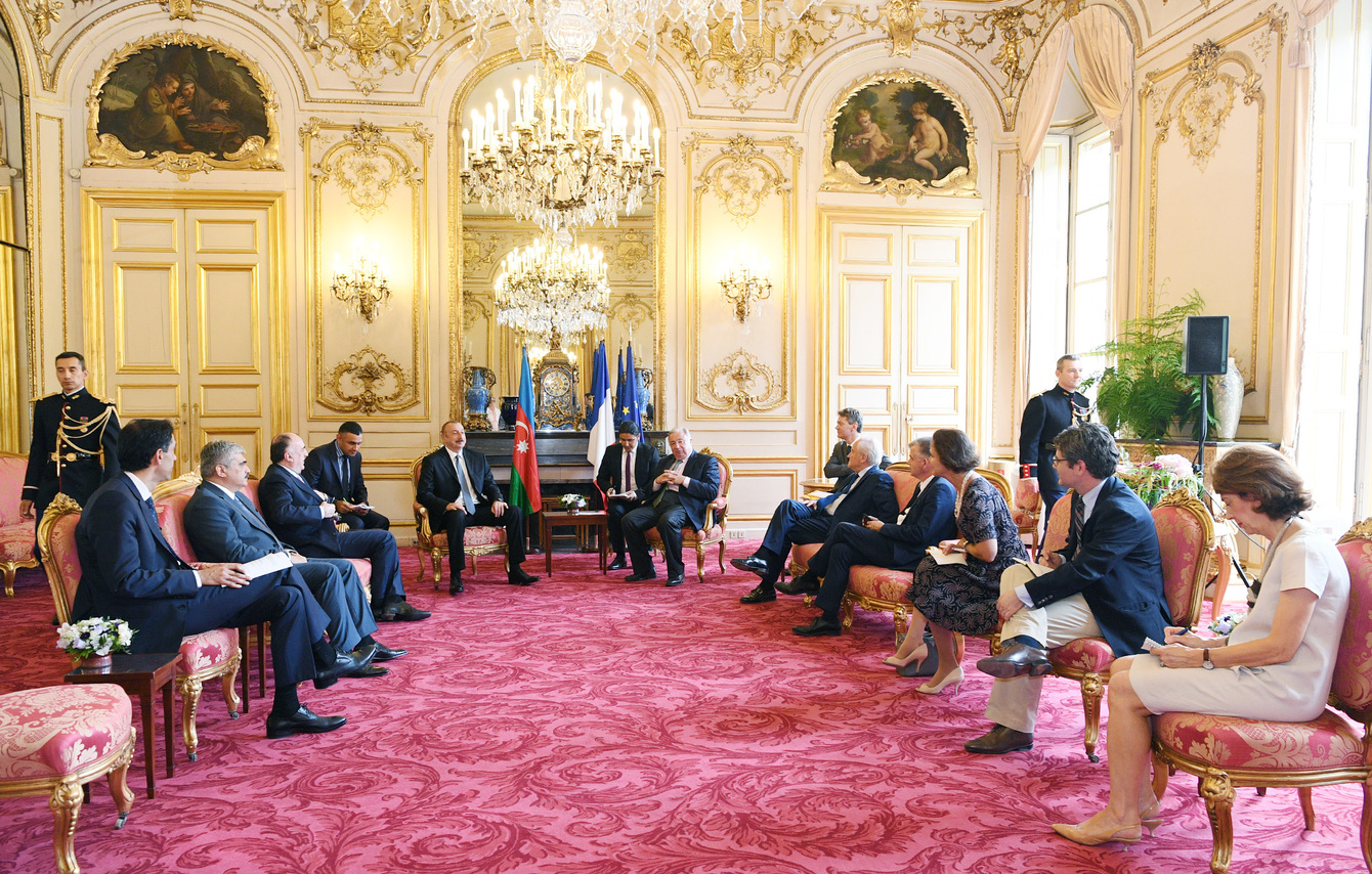 Ilham Aliyev met with President of French Senate